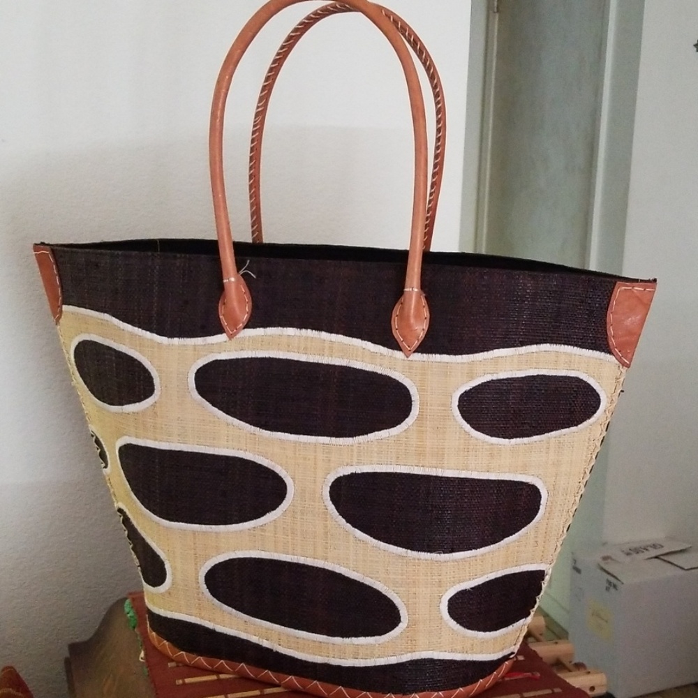 Handmade Raffia Large Tote Bag